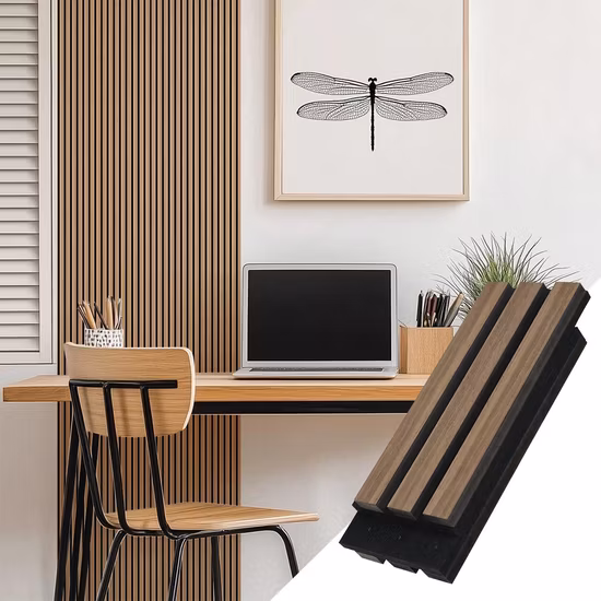 Los paneles de pared de madera del listón decorativo con el panel acústico de la impermeabilización del sonido del ANIMAL DOMÉSTICO