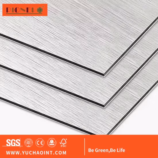 Material de pared de aluminio ignífugo Hoja ACP Color madera Panel compuesto de aluminio/aluminio